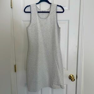 Athleta grey and white sweater dress